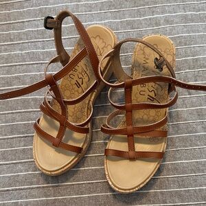 Blowfish Tan Strappy Sandals